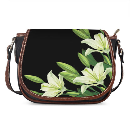 Lily Floral Print Saddle Bag