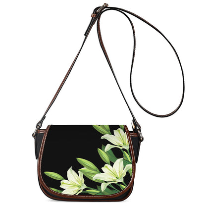 Lily Floral Print Saddle Bag
