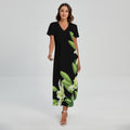 Lily Floral Print Short Sleeve Maxi Dress