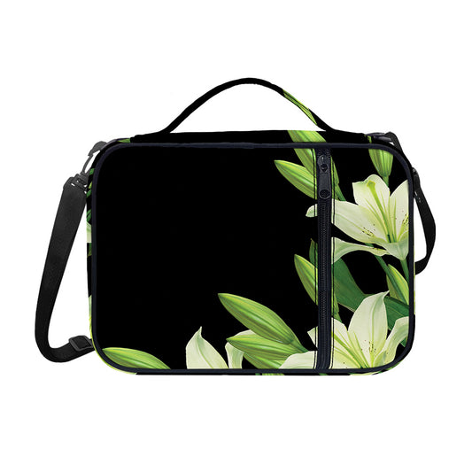 Lily Floral Print Shoulder Strap Bible Bag