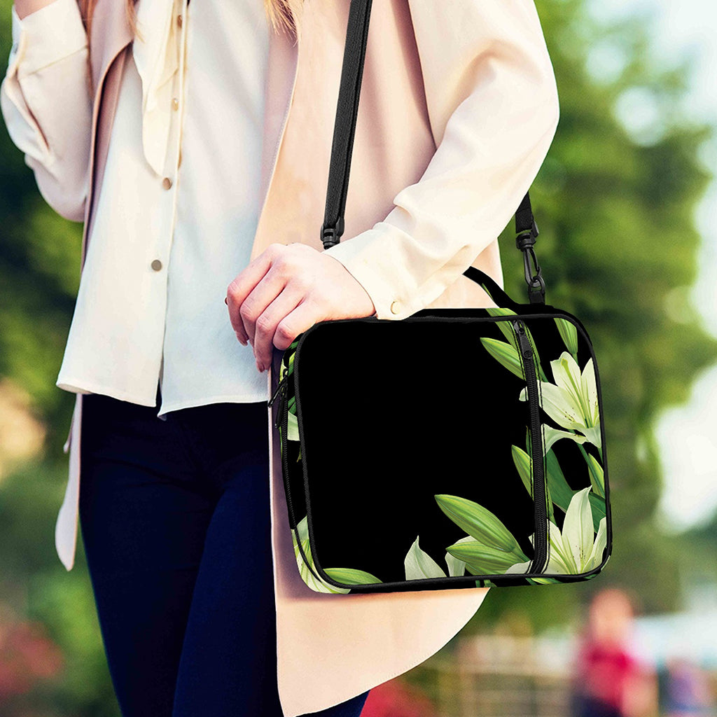 Lily Floral Print Shoulder Strap Bible Bag