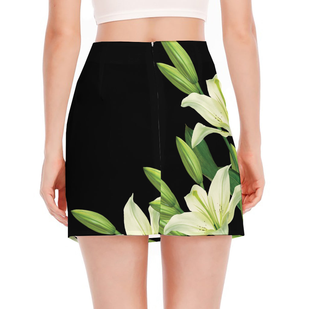 Lily Floral Print Side Slit Mini Skirt