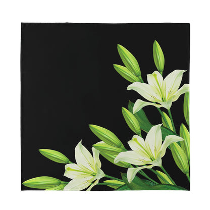 Lily Floral Print Silk Bandana