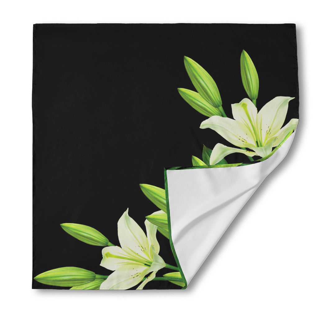 Lily Floral Print Silk Bandana