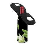 Lily Floral Print Single Neoprene Wine Tote