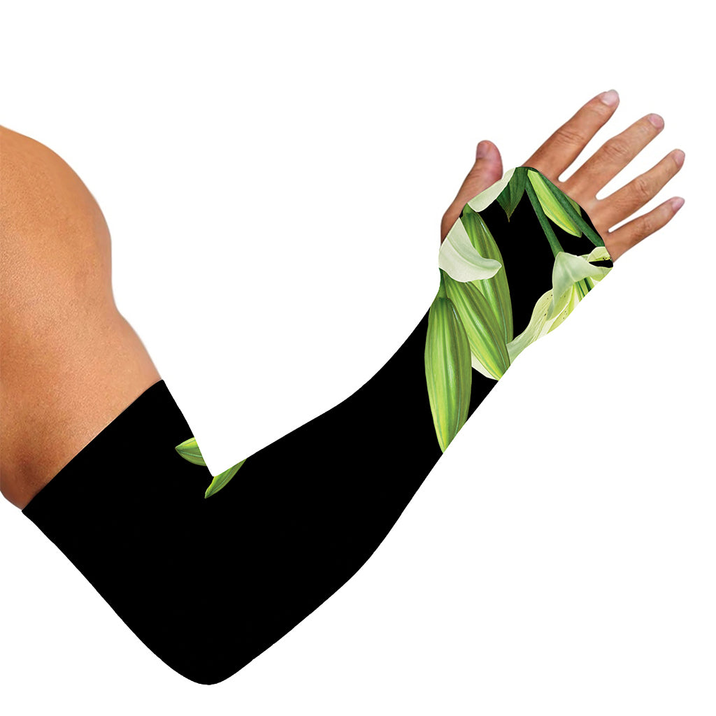 Lily Floral Print Sun Protection Arm Sleeves