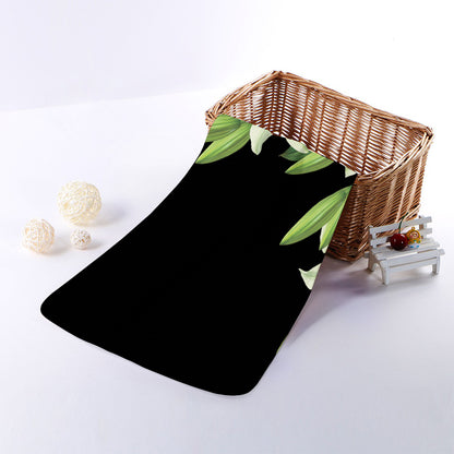 Lily Floral Print Towel