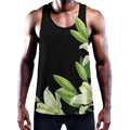 Lily Floral Print Men's Workout Tank Top