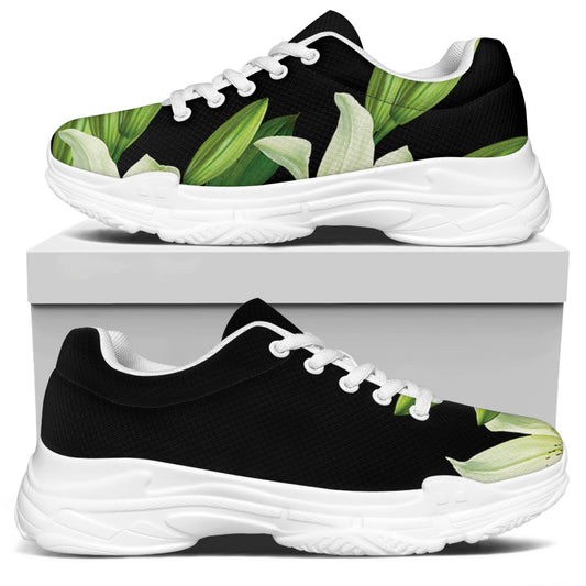 Lily Floral Print White Chunky Shoes
