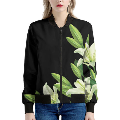 Lily Floral Print Women's Bomber Jacket