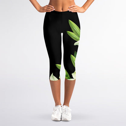 Lily Floral Print Women's Capri Leggings
