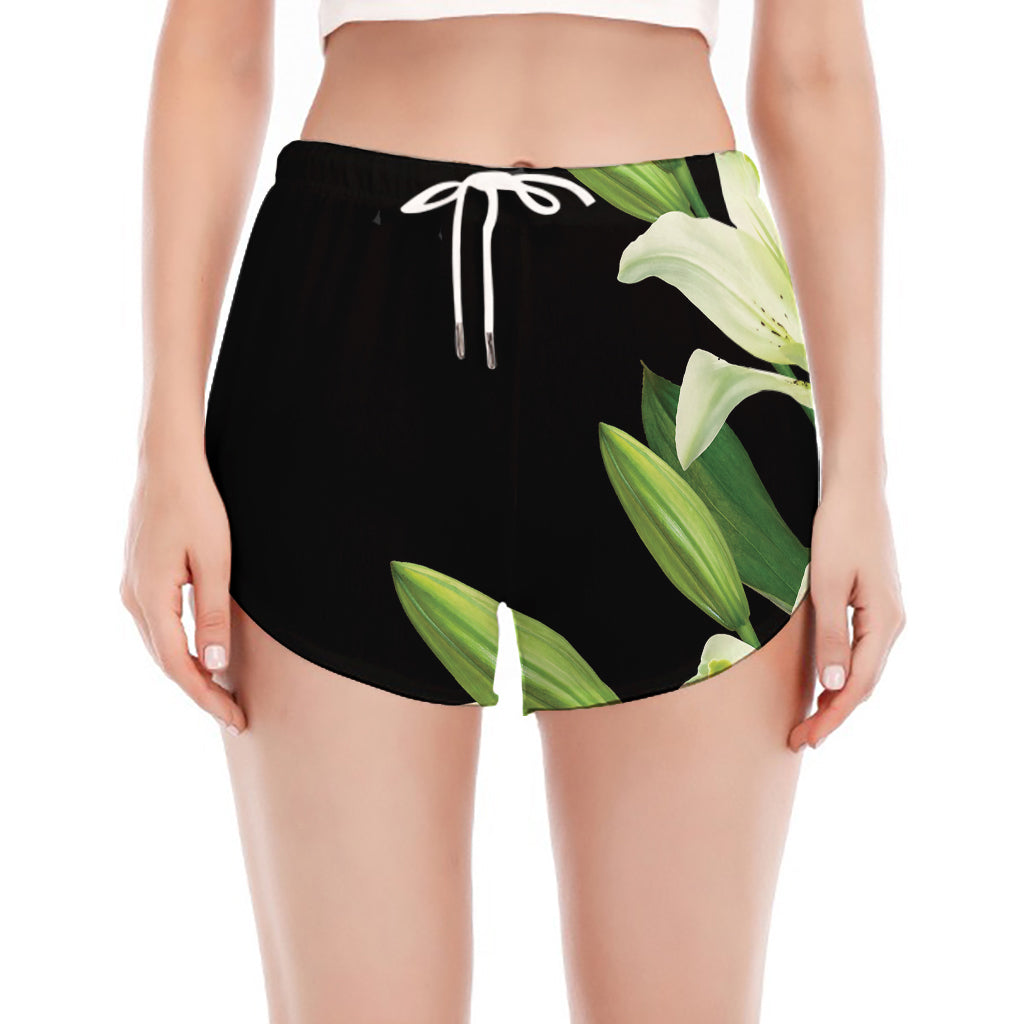 Lily Floral Print Women's Split Running Shorts