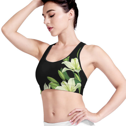 Lily Floral Print Women's Sports Bra