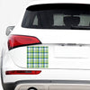 Lime And Blue Madras Plaid Print Car Sticker