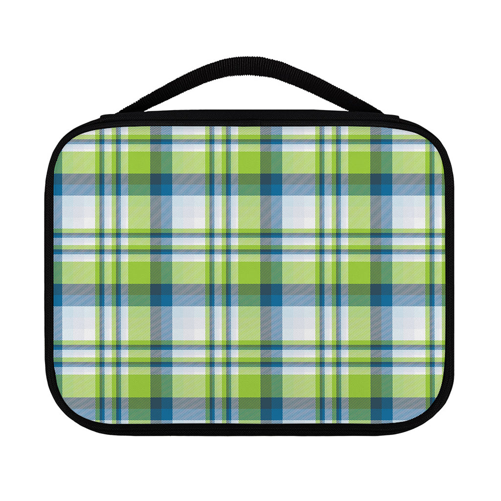 Lime And Blue Madras Plaid Print Classic Bible Case
