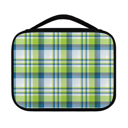 Lime And Blue Madras Plaid Print Classic Bible Case