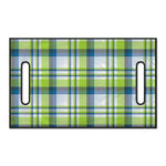 Lime And Blue Madras Plaid Print Golf Cart Seat Cover