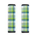 Lime And Blue Madras Plaid Print Handle Covers