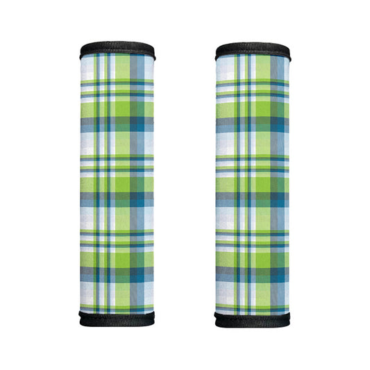 Lime And Blue Madras Plaid Print Handle Covers