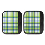 Lime And Blue Madras Plaid Print Handle Covers