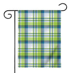 Lime And Blue Madras Plaid Print House Flag