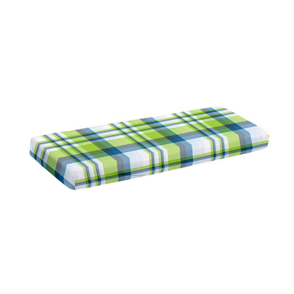 Lime And Blue Madras Plaid Print Piano Keyboard Cover