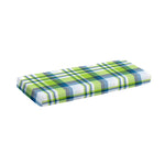 Lime And Blue Madras Plaid Print Piano Keyboard Cover