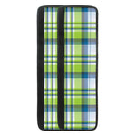 Lime And Blue Madras Plaid Print Refrigerator Handle Covers
