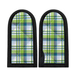 Lime And Blue Madras Plaid Print Skillet Handle Cover