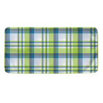 Lime And Blue Madras Plaid Print Towel