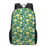 Lime And Lemon Pattern Print 17 Inch Backpack