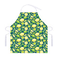 Lime And Lemon Pattern Print Adjustable Apron