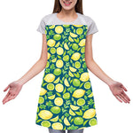 Lime And Lemon Pattern Print Adjustable Apron