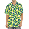 Lime And Lemon Pattern Print Aloha Shirt