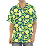 Lime And Lemon Pattern Print Aloha Shirt