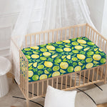 Lime And Lemon Pattern Print Baby Crib Sheet