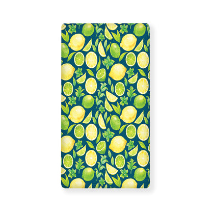 Lime And Lemon Pattern Print Baby Crib Sheet