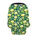 Lime And Lemon Pattern Print Baby Seat Cover