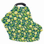 Lime And Lemon Pattern Print Baby Seat Cover