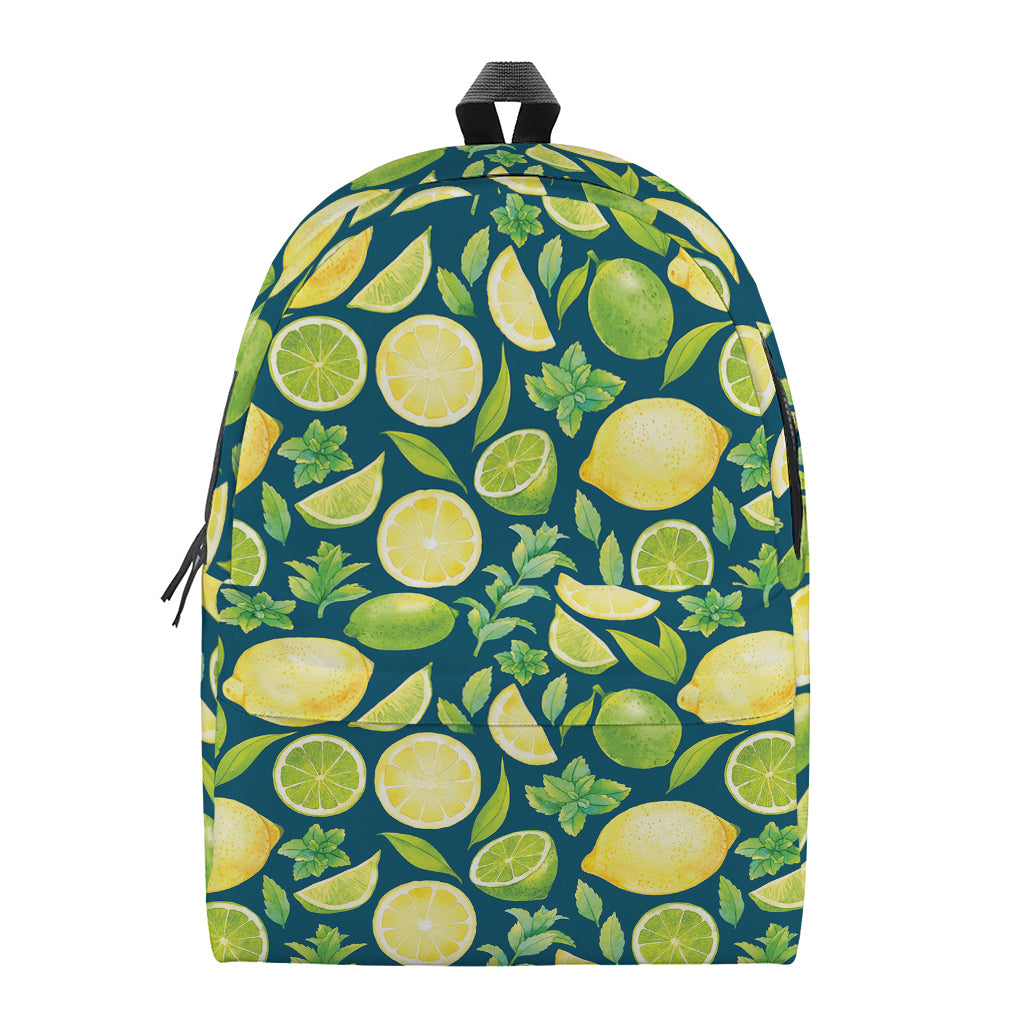 Lime And Lemon Pattern Print Backpack