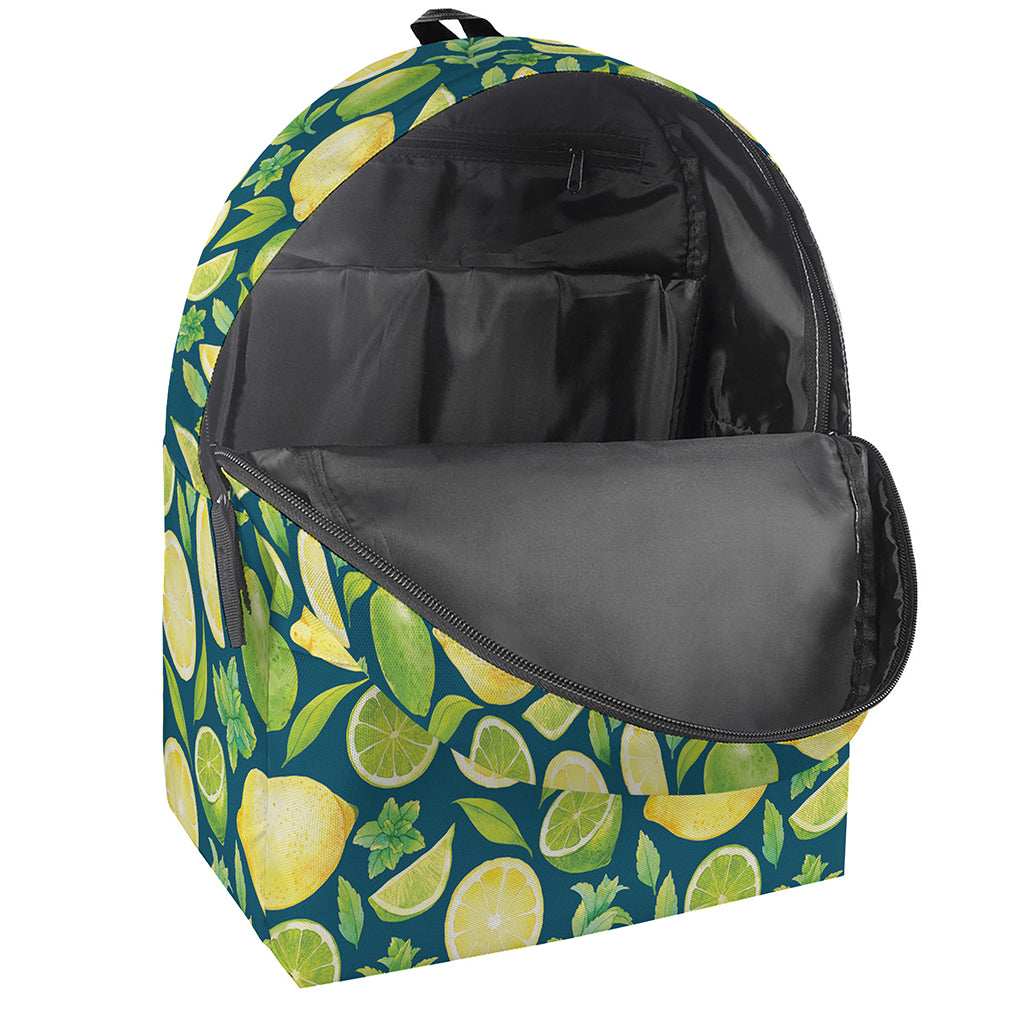 Lime And Lemon Pattern Print Backpack