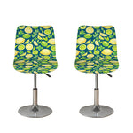 Lime And Lemon Pattern Print Bar Stool Covers