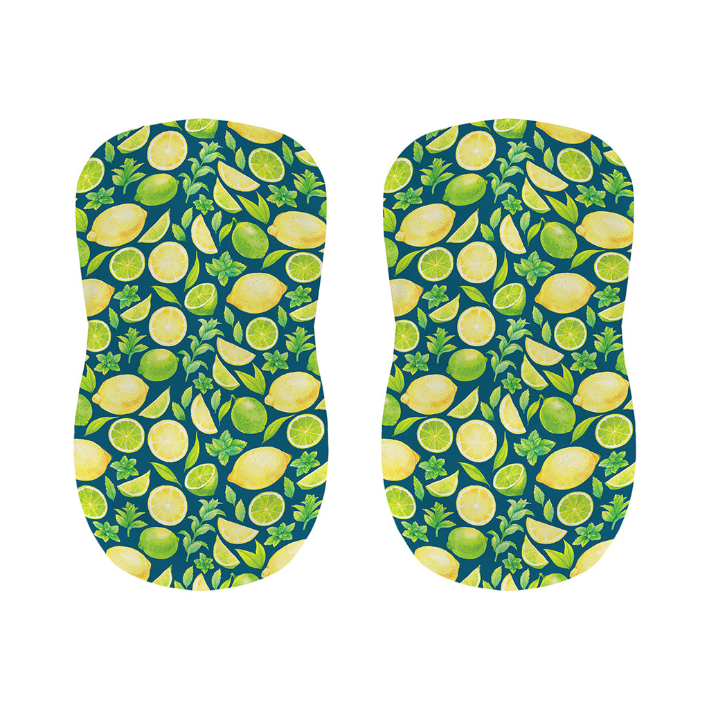 Lime And Lemon Pattern Print Bar Stool Covers
