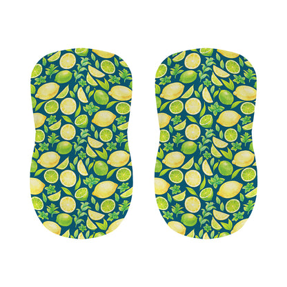 Lime And Lemon Pattern Print Bar Stool Covers