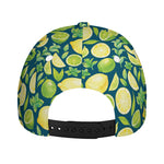 Lime And Lemon Pattern Print Baseball Cap