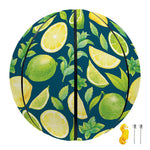 Lime And Lemon Pattern Print Basketball