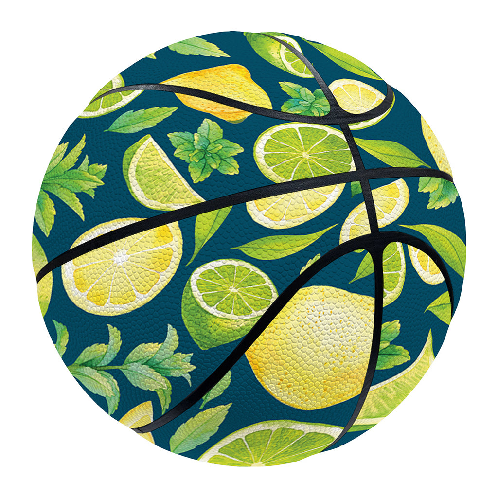 Lime And Lemon Pattern Print Basketball
