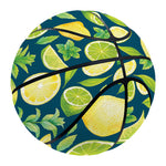 Lime And Lemon Pattern Print Basketball