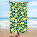 Lime And Lemon Pattern Print Beach Towel