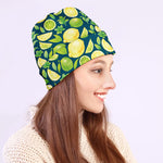 Lime And Lemon Pattern Print Beanie
